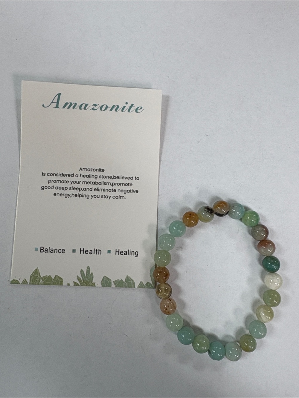 Amazon Green and Multicolor Amazonite Beaded Stretch Bracelet - Amazon